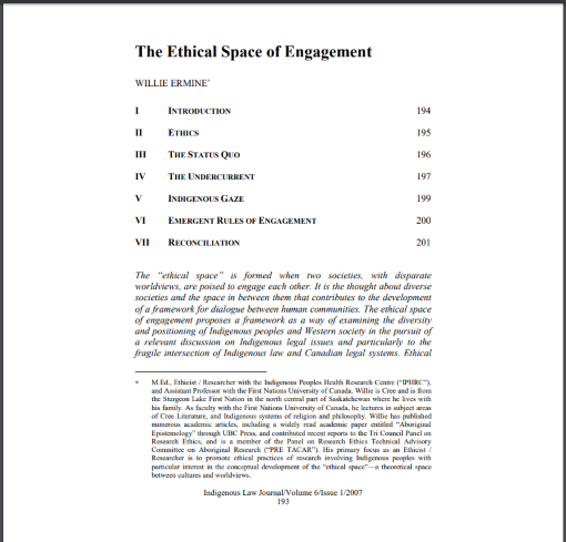 Ethical Space Article Empowering The Spirit